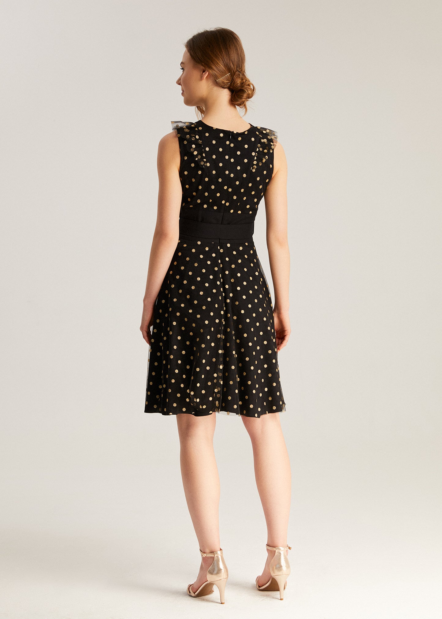 Black Tulle Polka Dot