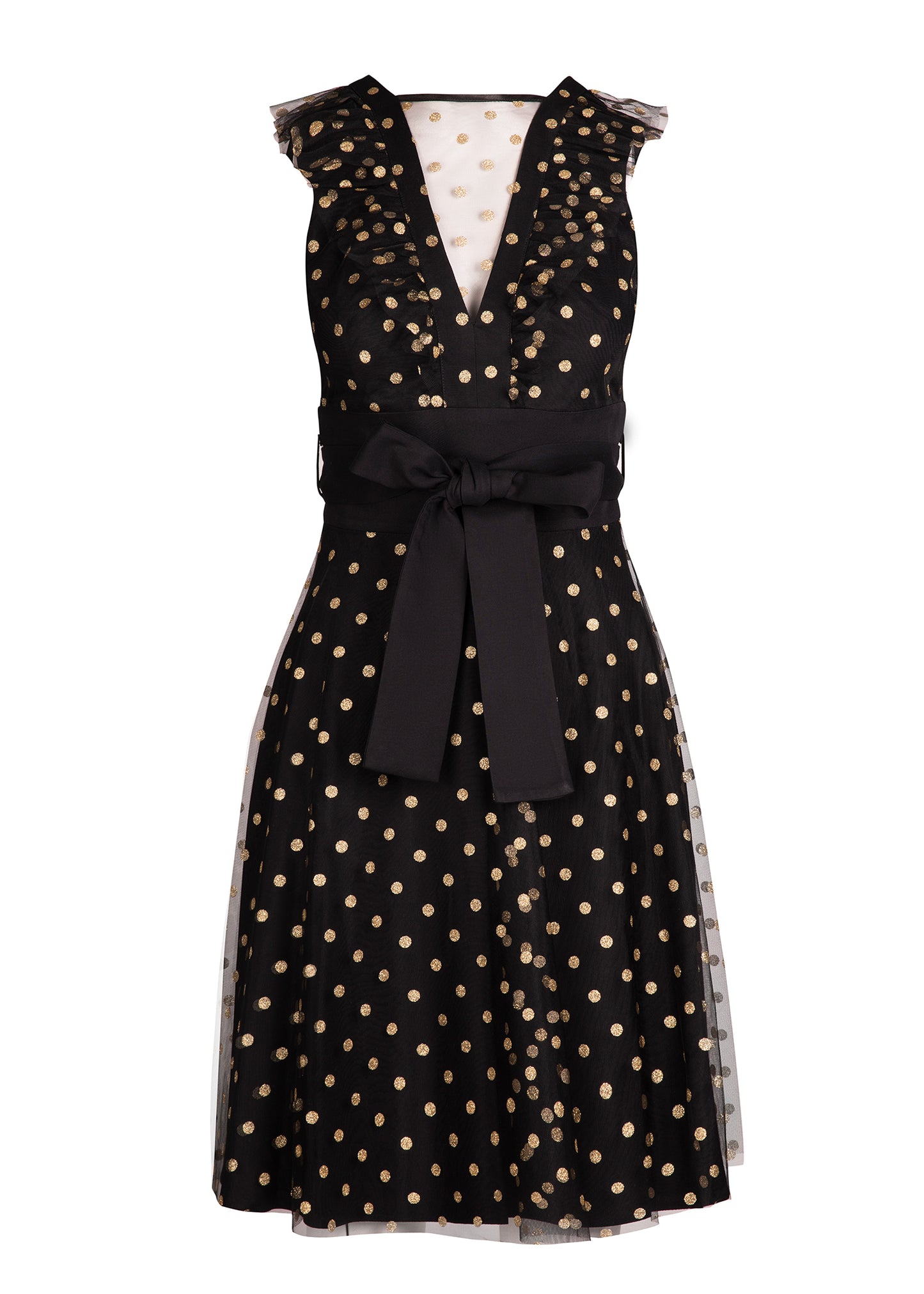 Black Tulle Polka Dot