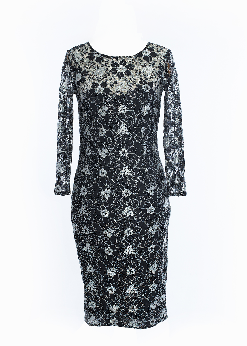 Contrast Lace Dress