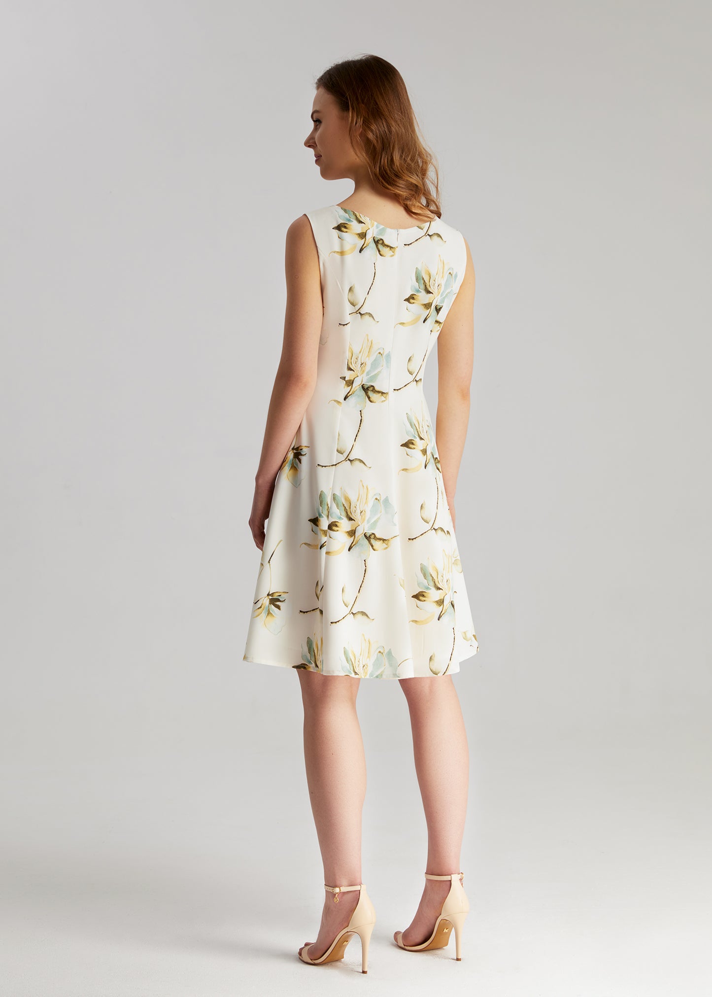 Cream Floral Dress