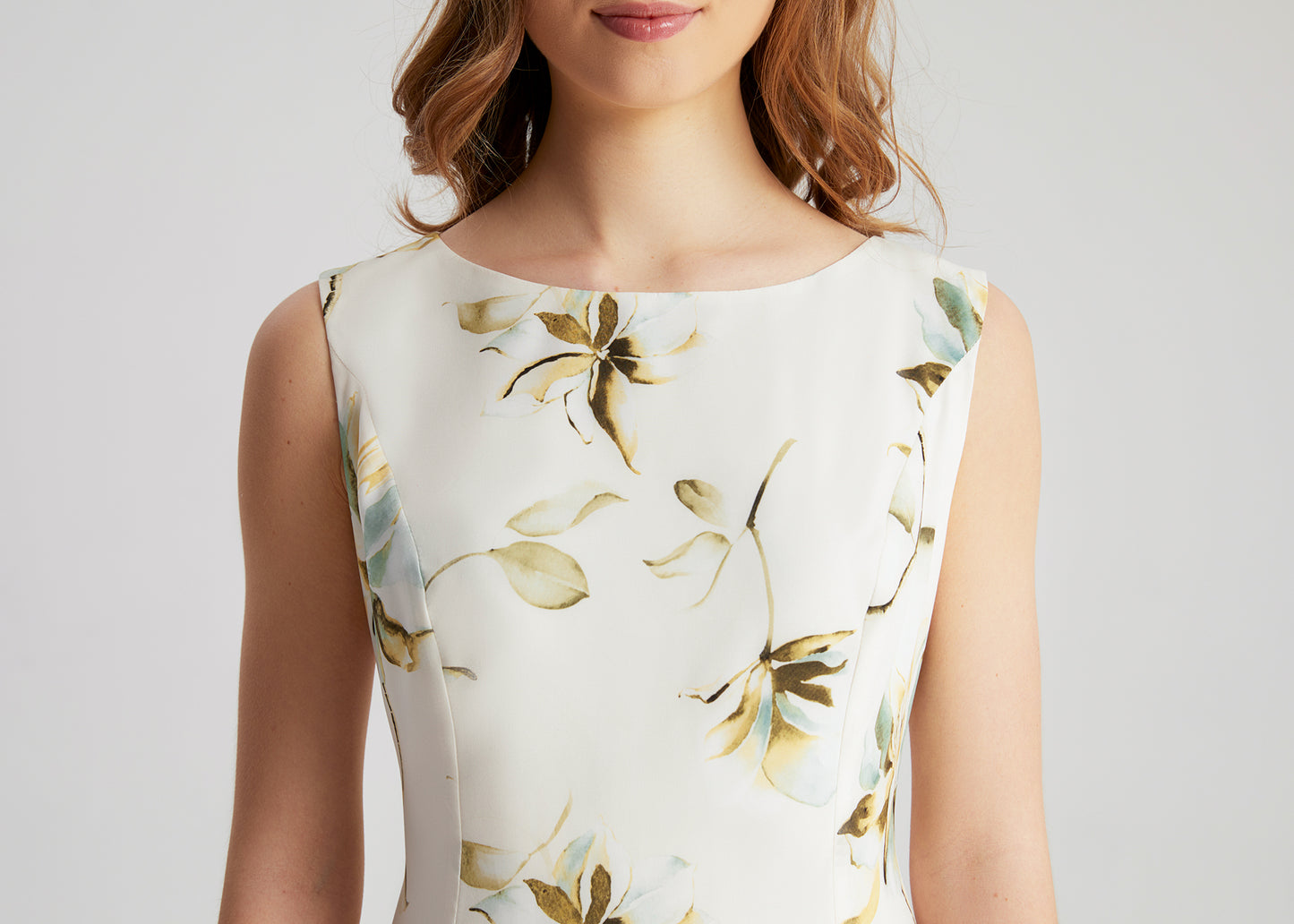 Cream Floral Dress